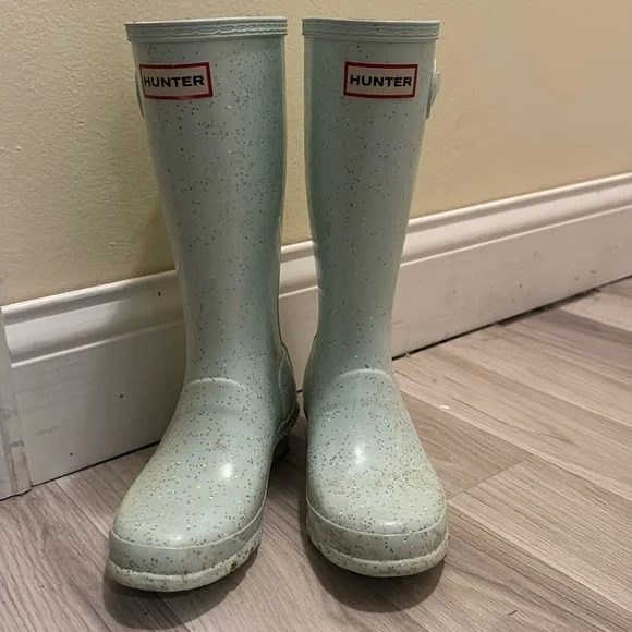 Hunter teal boots 4 girl - Picture 1 of 8